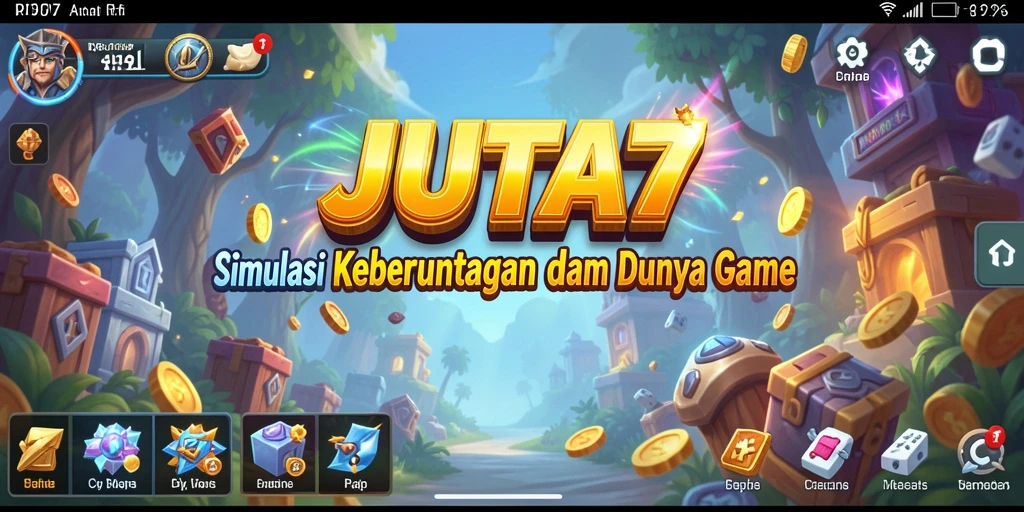 Tampilan gameplay JUTA7 yang menakjubkan dan mendebarkan.