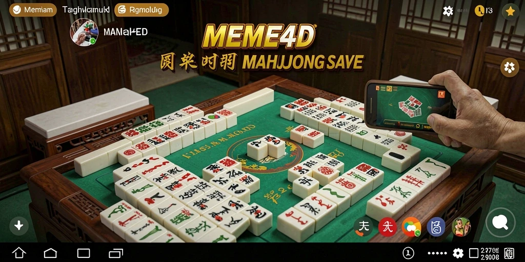 Screenshot gameplay MEME4D menampilkan keseruan permainan Mahjong.