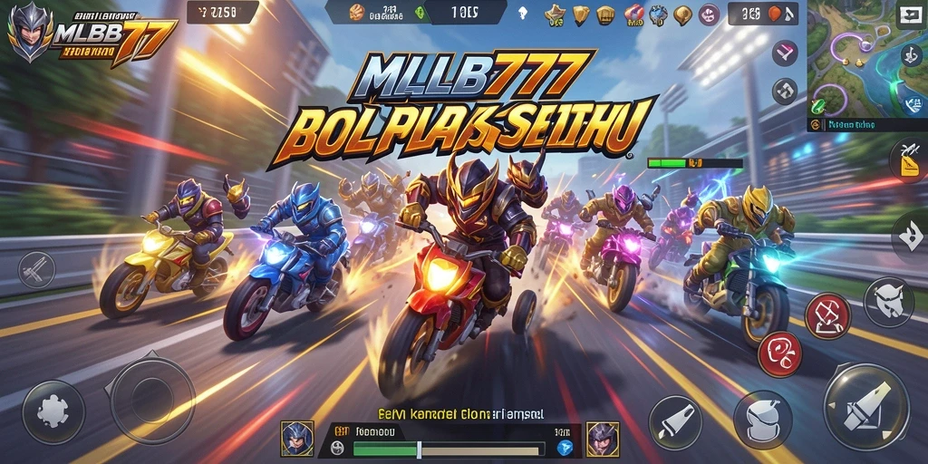 Tampilan gameplay balap yang cepat dan mendebarkan dari MLBB777.