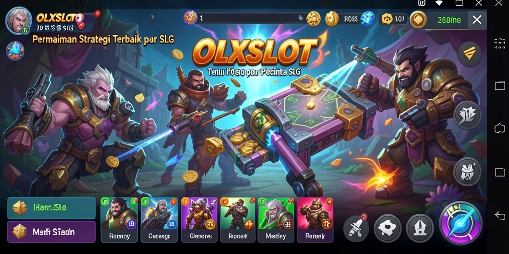 Tampilan gameplay menarik dari OLXSLOT yang menampilkan strategi pertempuran.