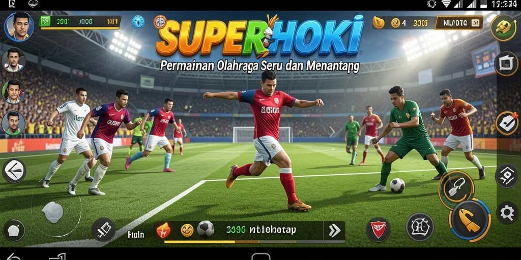 Tampilan gameplay SUPERHOKI dengan grafis memukau.